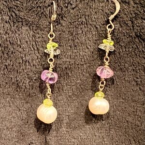 Chic Pearl and Bead Dangle Earrings